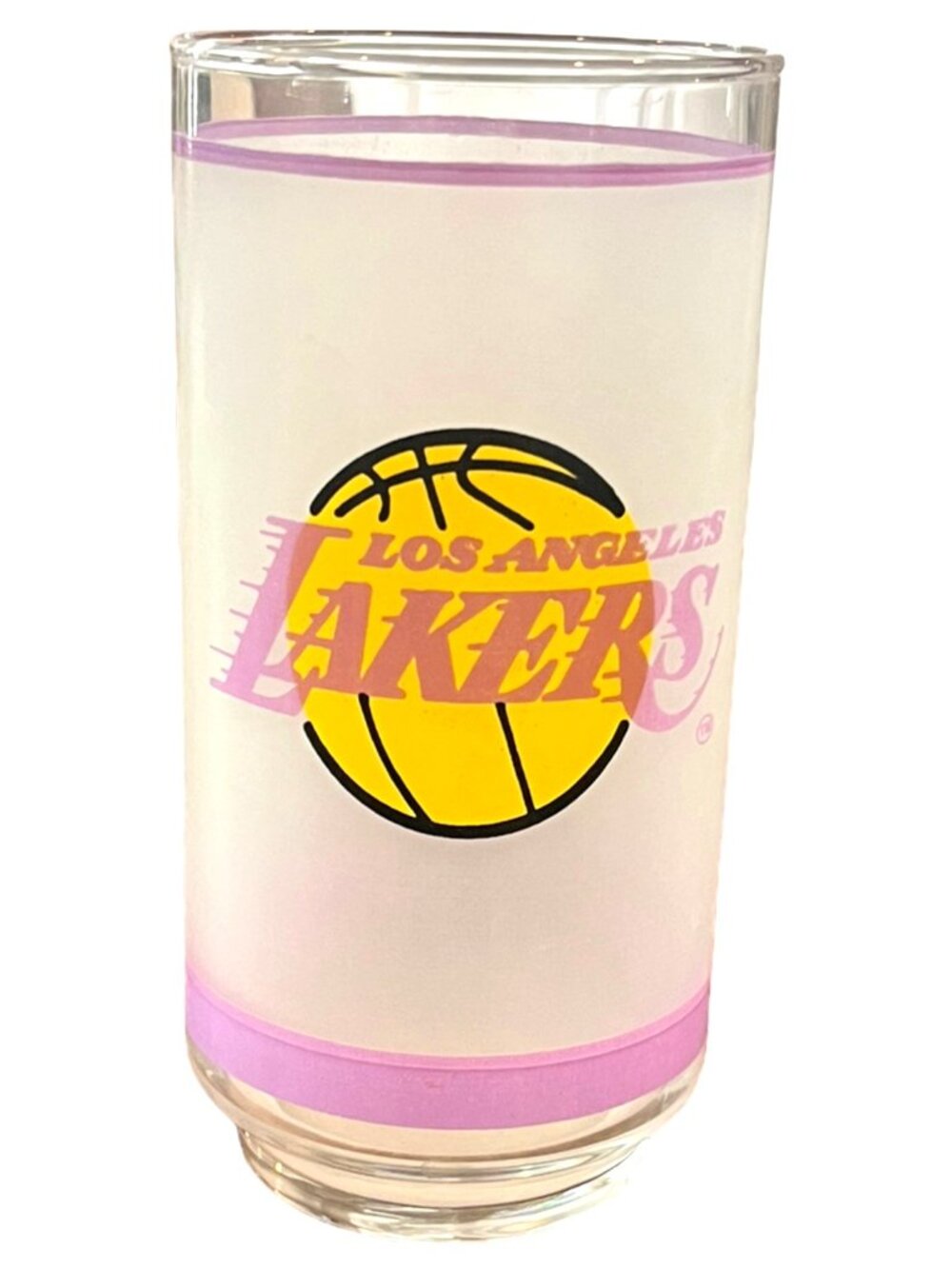 Los Angeles Lakers - Mobile Gas Vintage NBA Libby Frosted Glass Tumbler